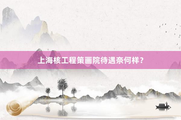 上海核工程策画院待遇奈何样?